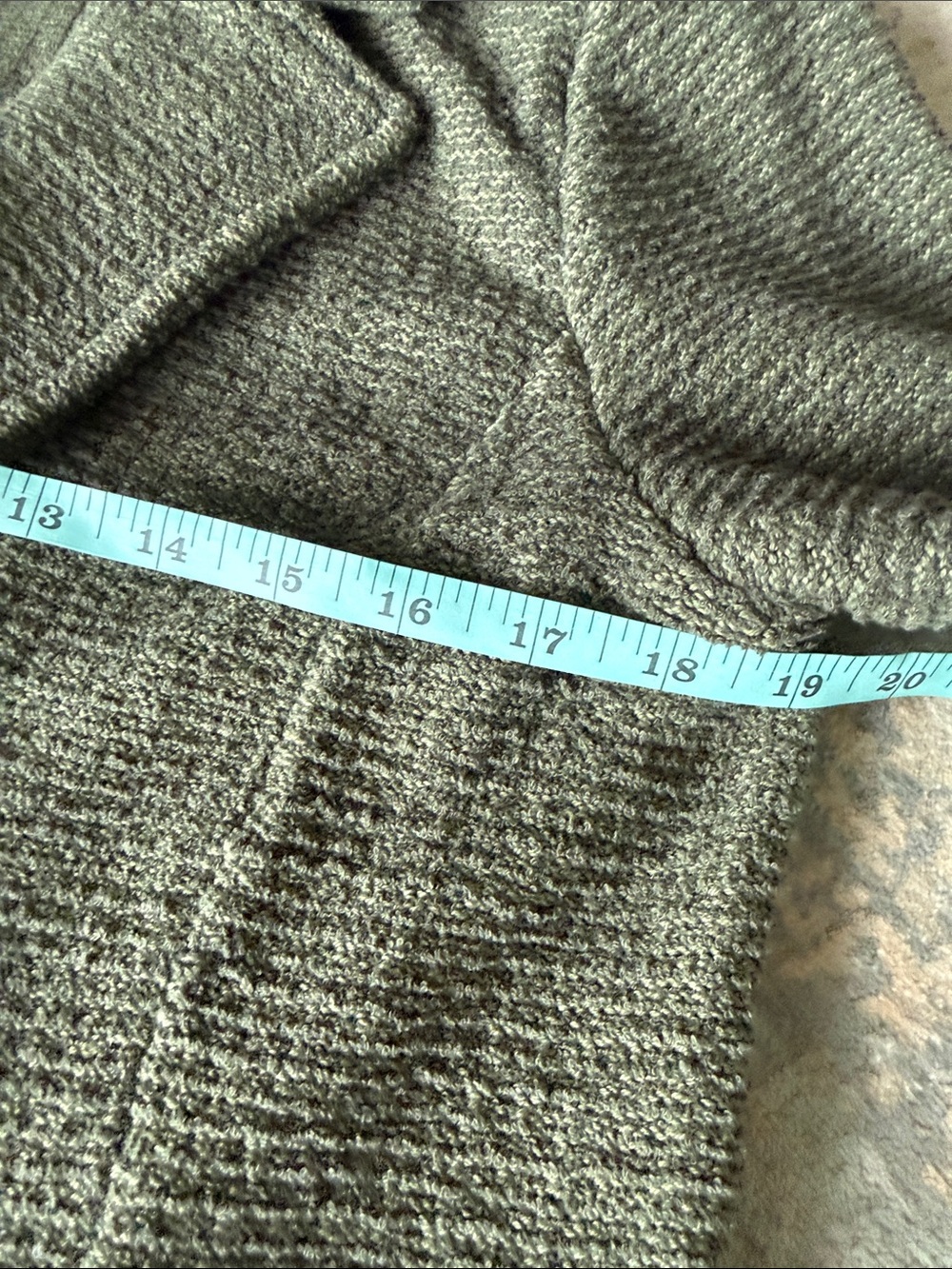 Chico's Olive Green Pocketed Double-Breasted Knit Blazer, Size 1/M - Picture 6 of 8